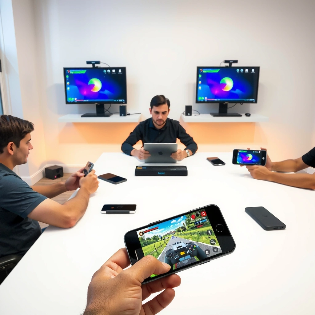 Mobile game development hero background